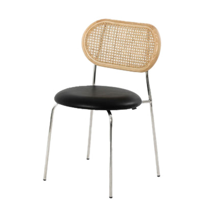 Sedia da cucina senza braccioli gambe in metallo sedia da pranzo con schienale King Louis