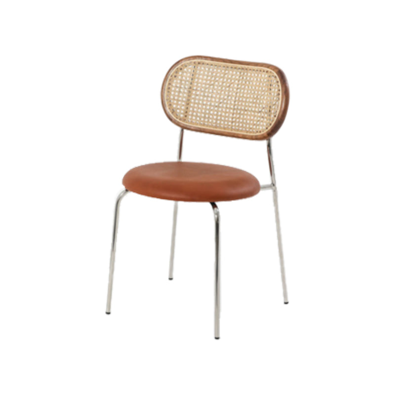 Sedia da cucina senza braccioli gambe in metallo sedia da pranzo con schienale King Louis