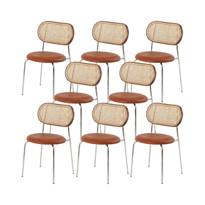 Sedia da cucina senza braccioli gambe in metallo sedia da pranzo con schienale King Louis