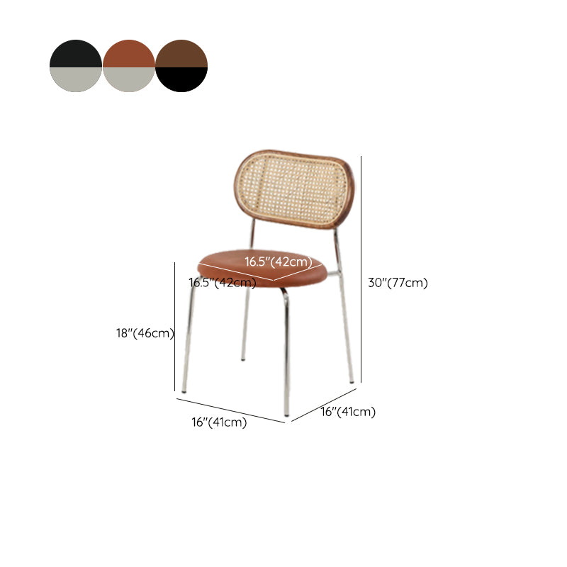 Sedia da cucina senza braccioli gambe in metallo sedia da pranzo con schienale King Louis