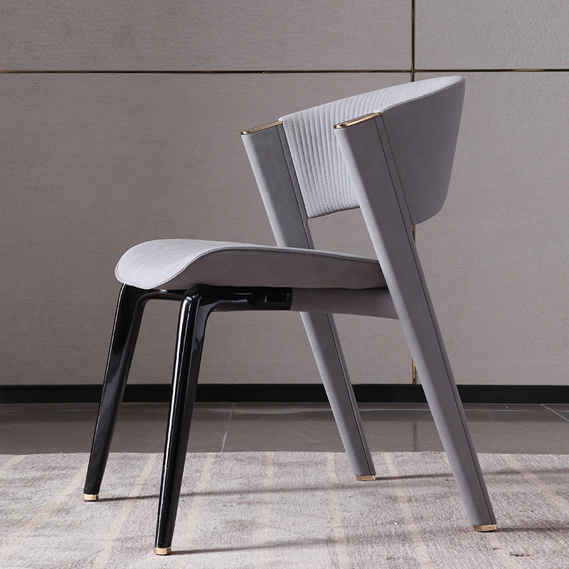 Industrial Upholstered Armless Chair Kitchen Open Back Dining Chair Clearhalo 'Dining Chairs' 'Dining Tables & Seating' 'dining_chair' 'furn' 'furn_dining_chair' 'Furniture' 'Kitchen & Dining Furniture' 6955755