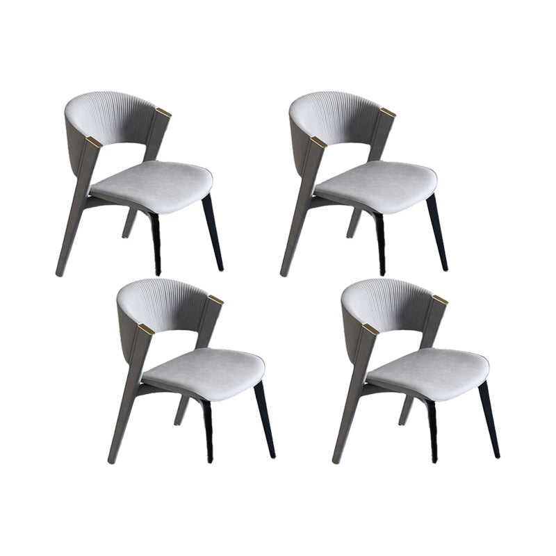 Industrial Upholstered Armless Chair Kitchen Open Back Dining Chair 4 Piece Set Clearhalo 'Dining Chairs' 'Dining Tables & Seating' 'dining_chair' 'furn' 'furn_dining_chair' 'Furniture' 'Kitchen & Dining Furniture' 6955756