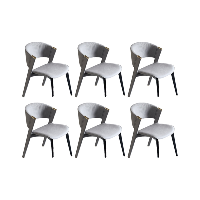 Industrial Upholstered Armless Chair Kitchen Open Back Dining Chair 6 Piece Set Clearhalo 'Dining Chairs' 'Dining Tables & Seating' 'dining_chair' 'furn' 'furn_dining_chair' 'Furniture' 'Kitchen & Dining Furniture' 6955758