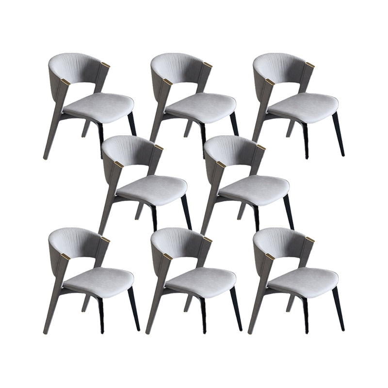 Industrial Upholstered Armless Chair Kitchen Open Back Dining Chair 8 Piece Set Clearhalo 'Dining Chairs' 'Dining Tables & Seating' 'dining_chair' 'furn' 'furn_dining_chair' 'Furniture' 'Kitchen & Dining Furniture' 6955760