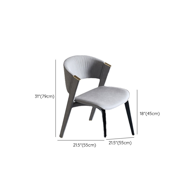 Industrial Upholstered Armless Chair Kitchen Open Back Dining Chair Clearhalo 'Dining Chairs' 'Dining Tables & Seating' 'dining_chair' 'furn' 'furn_dining_chair' 'Furniture' 'Kitchen & Dining Furniture' 6955767