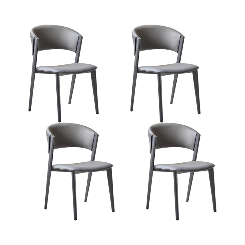 ダイニングルーム布張りの椅子ホームオープンバックフェイクレザーダイニングチェア