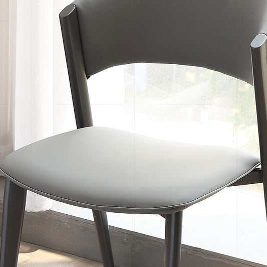 Salle à manger chaise rembourrée à la maison Open arrière en faux cuir chaise à manger