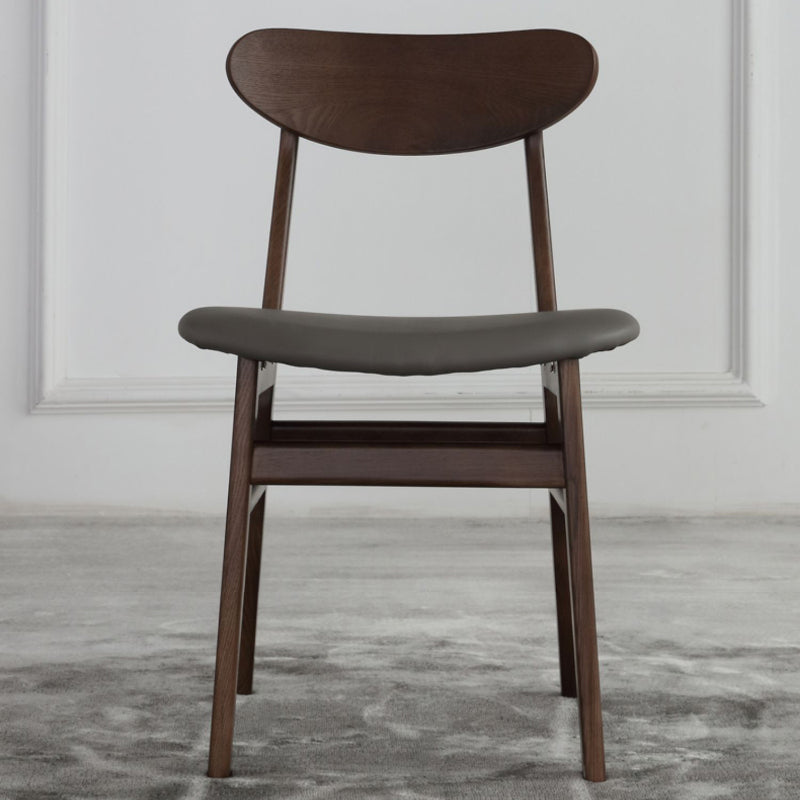 Chaise industrielle sans bras rembourrée chaise à manger en bois massif en bois massif