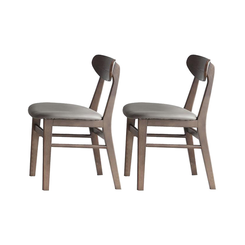 Chaise industrielle sans bras rembourrée chaise à manger en bois massif en bois massif