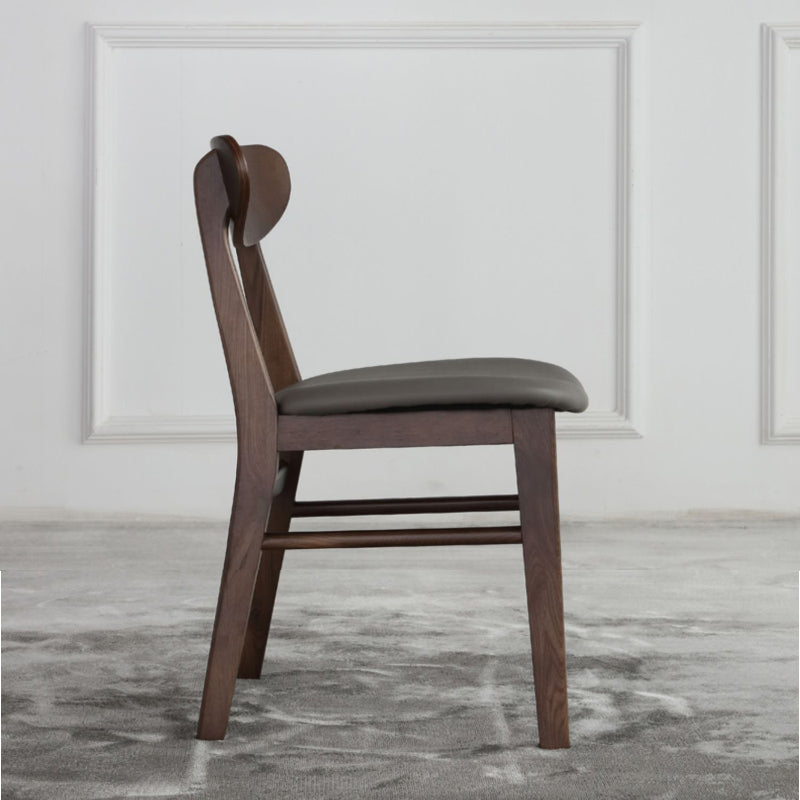 Chaise industrielle sans bras rembourrée chaise à manger en bois massif en bois massif