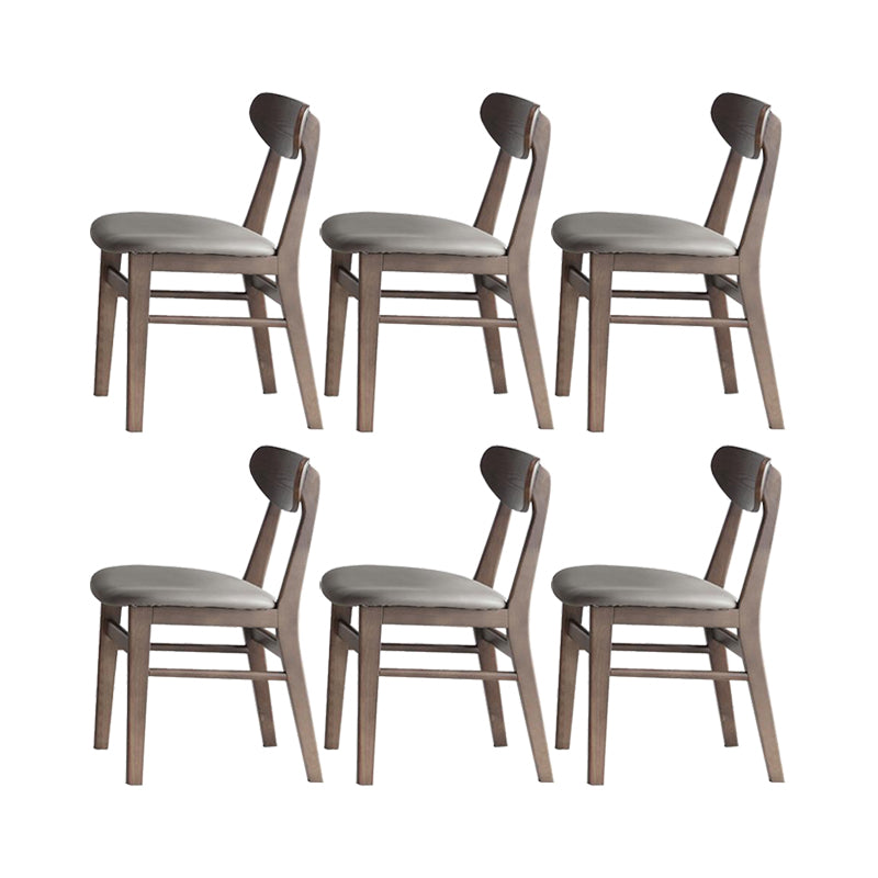 Chaise industrielle sans bras rembourrée chaise à manger en bois massif en bois massif