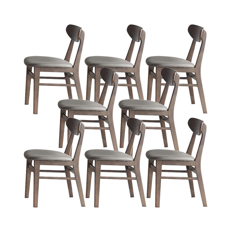 Chaise industrielle sans bras rembourrée chaise à manger en bois massif en bois massif