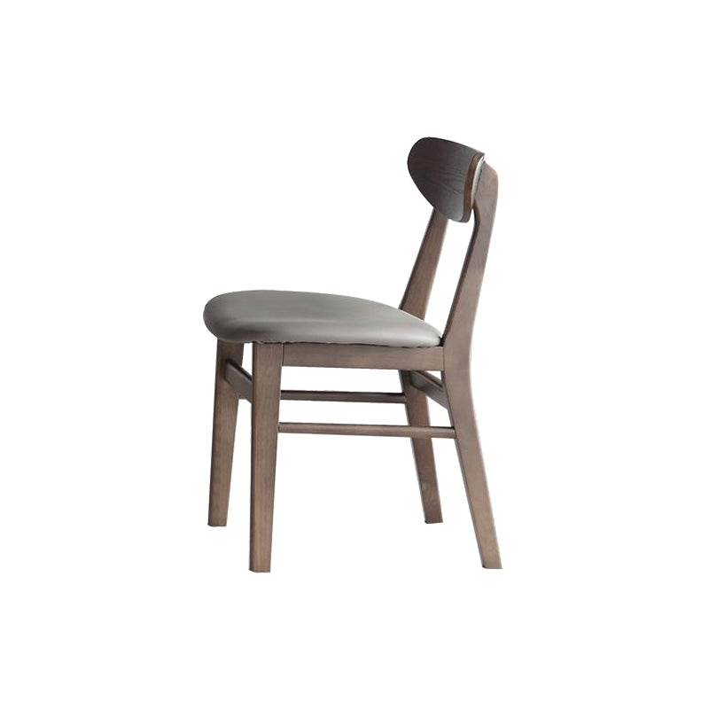 Chaise industrielle sans bras rembourrée chaise à manger en bois massif en bois massif