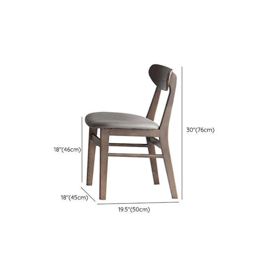 Chaise industrielle sans bras rembourrée chaise à manger en bois massif en bois massif