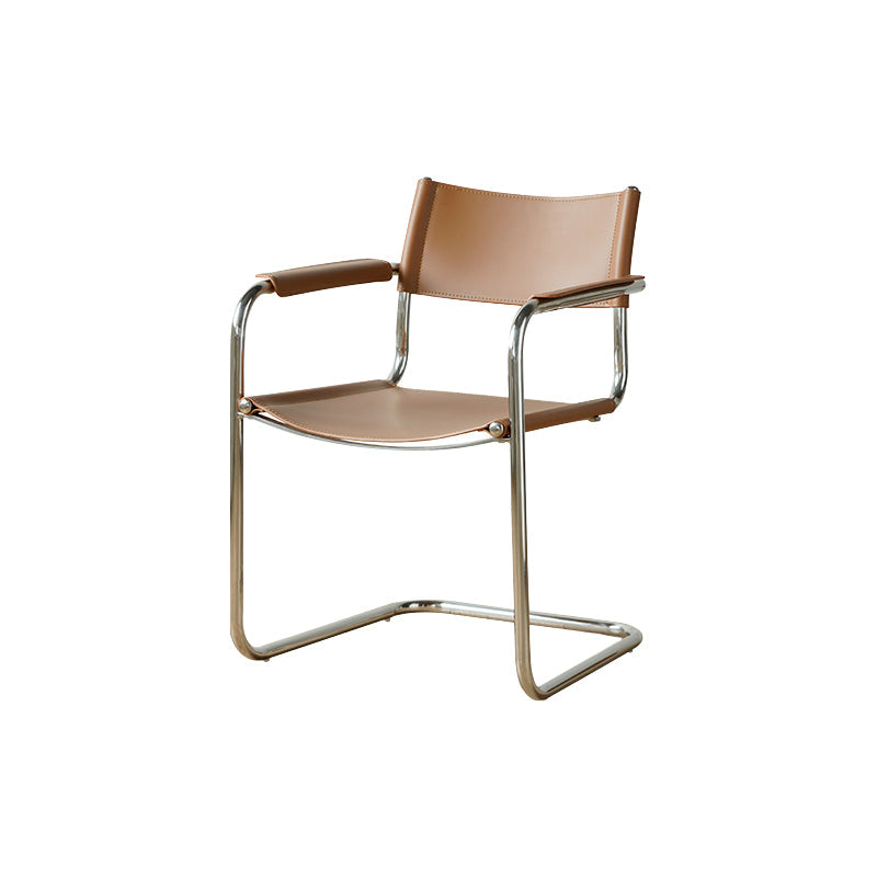 インダストリアルアームチェアモダンレザーインドアダイニングチェアホーム用