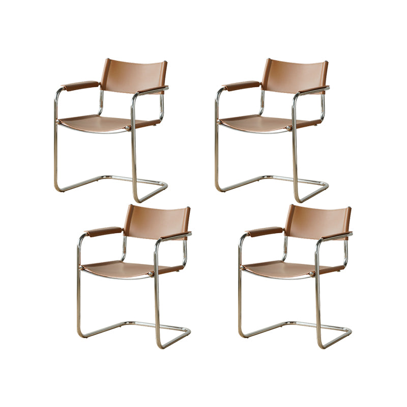 インダストリアルアームチェアモダンレザーインドアダイニングチェアホーム用