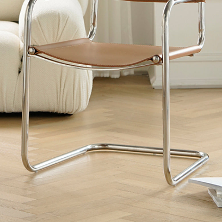 インダストリアルアームチェアモダンレザーインドアダイニングチェアホーム用