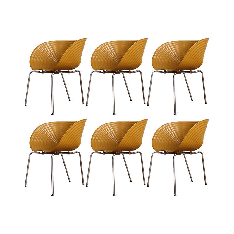 Industrial Side Chair Plastic Open Back Dining Chair for Home