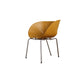 Industrial Side Chair Plastic Open Back Dining Chair for Home