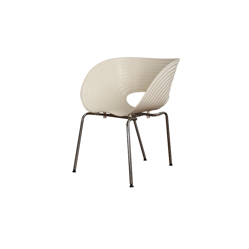 Industrial Side Chair Plastic Open Back Dining Chair for Home