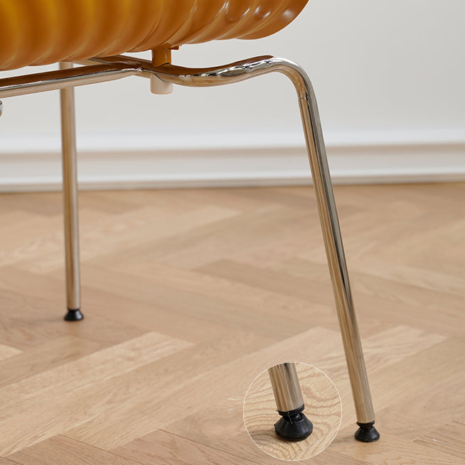 Industrial Side Chair Plastic Open Back Dining Chair for Home