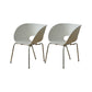 Industrial Side Chair Plastic Open Back Dining Chair for Home
