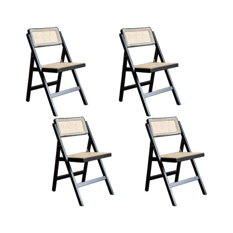 Silla lateral de madera sólida silla de comedor plegable de estilo moderno para casa