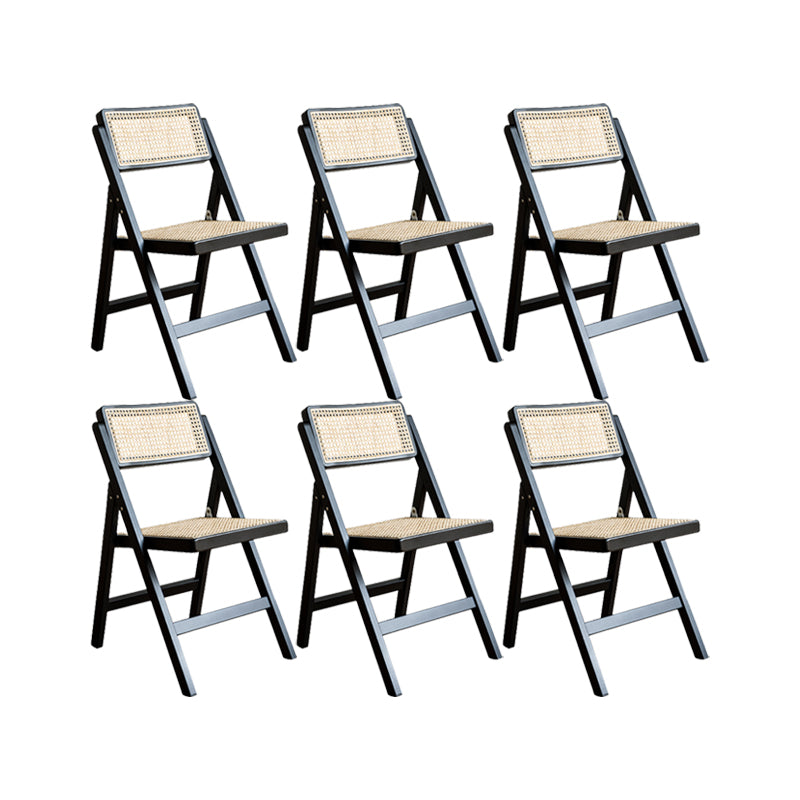 Silla lateral de madera sólida silla de comedor plegable de estilo moderno para casa