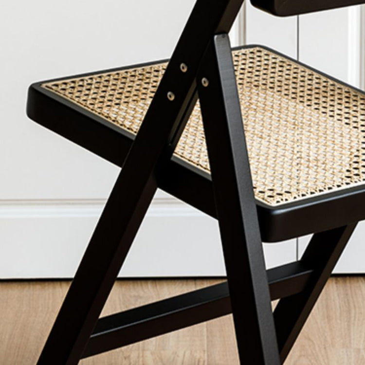 Silla lateral de madera sólida silla de comedor plegable de estilo moderno para casa