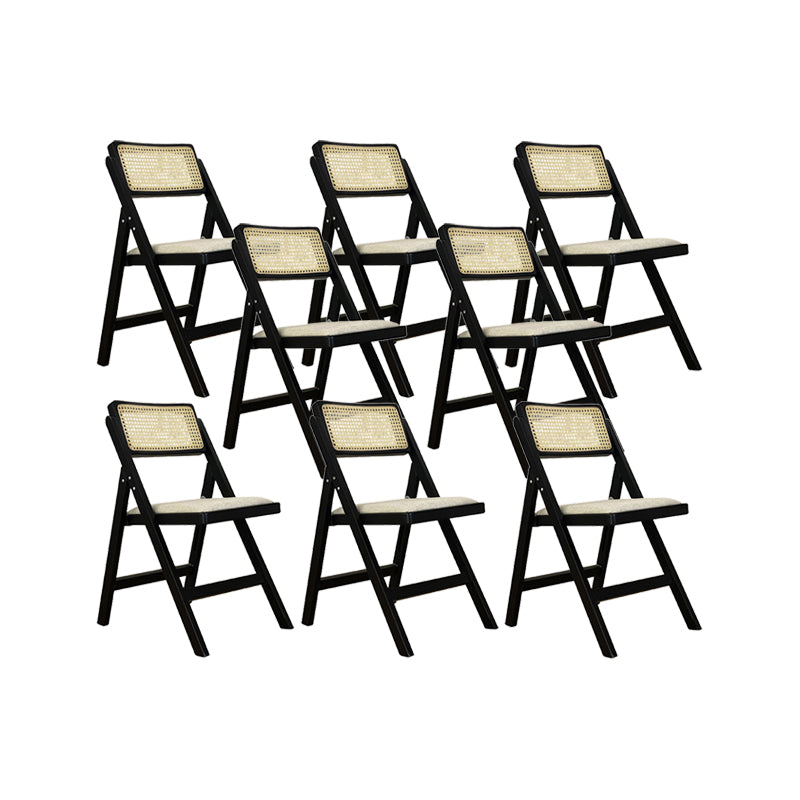 Silla lateral de madera sólida silla de comedor plegable de estilo moderno para casa