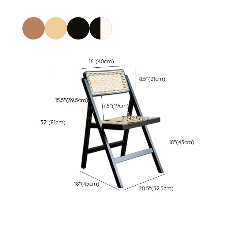 Silla lateral de madera sólida silla de comedor plegable de estilo moderno para casa
