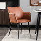 Faux Leather Arm Chair Metal Base Indoor Dining Chair for Dining Room Coffee 1 Piece Clearhalo 'Dining Chairs' 'Dining Tables & Seating' 'dining_chair' 'furn' 'furn_dining_chair' 'Furniture' 'Kitchen & Dining Furniture' 6956089