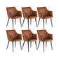 Faux Leather Arm Chair Metal Base Indoor Dining Chair for Dining Room Coffee 6 Piece Set Clearhalo 'Dining Chairs' 'Dining Tables & Seating' 'dining_chair' 'furn' 'furn_dining_chair' 'Furniture' 'Kitchen & Dining Furniture' 6956094