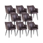 Faux Leather Arm Chair Metal Base Indoor Dining Chair for Dining Room Dark Coffee 8 Piece Set Clearhalo 'Dining Chairs' 'Dining Tables & Seating' 'dining_chair' 'furn' 'furn_dining_chair' 'Furniture' 'Kitchen & Dining Furniture' 6956112