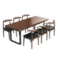 Mesa de comedor de madera rectangular industrial 1/3/5/7 piezas de comedor juego para comedor