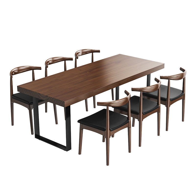 Mesa de comedor de madera rectangular industrial 1/3/5/7 piezas de comedor juego para comedor