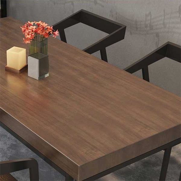Industrial Rectangle Wood Dining Table 1/5/7 Pieces Dining Set for Barbecue Shop Clearhalo 'Dining Room Sets' 'Dining Tables & Seating' 'dining_room_set' 'furn' 'furn_dining_room_set' 'Furniture' 'Kitchen & Dining Furniture' 6956277