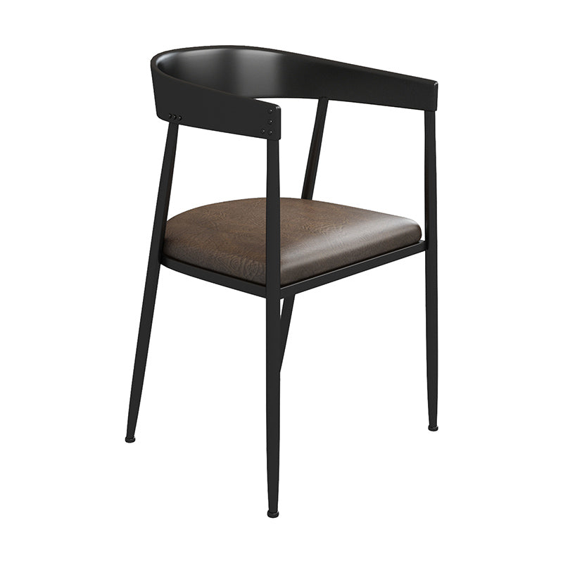 Industrial Rectangle Wood Dining Table 1/5/7 Pieces Dining Set for Barbecue Shop 1 Dark Brown Chair Clearhalo 'Dining Room Sets' 'Dining Tables & Seating' 'dining_room_set' 'furn' 'furn_dining_room_set' 'Furniture' 'Kitchen & Dining Furniture' 6956284