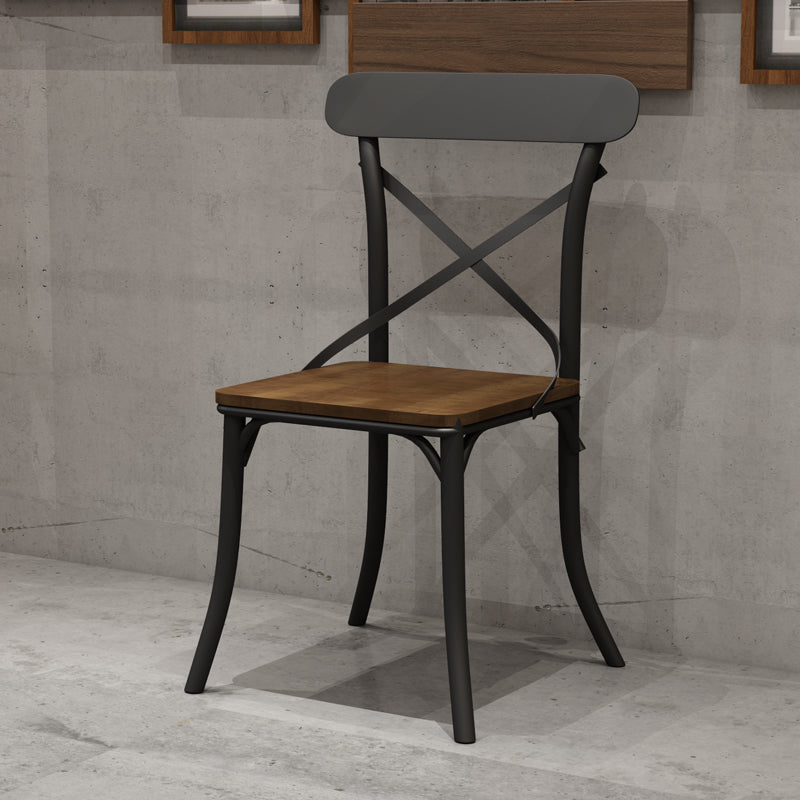 Industrial Rectangle Wood Dining Table 1/3/5/7 Pieces Dining Set for Bar 1 Black-Brown Chair Clearhalo 'Dining Room Sets' 'Dining Tables & Seating' 'dining_room_set' 'furn' 'furn_dining_room_set' 'Furniture' 'Kitchen & Dining Furniture' 6956310