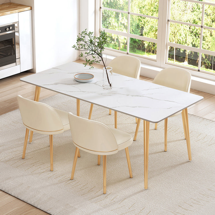 Modern Rectangle Stone Dining Table 1/2/5/7 Pieces Dining Set for Dining Room