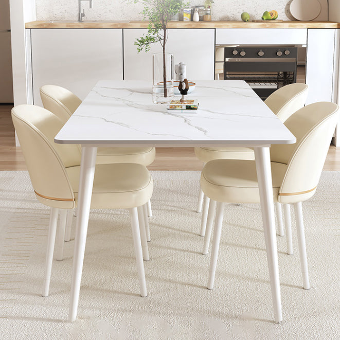 Modern Rectangle Stone Dining Table 1/2/5/7 Pieces Dining Set for Dining Room