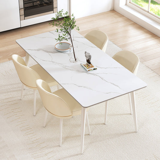 Mesa de comedor de piedra rectangular moderna 1/2/5/7 piezas de comedor juego para comedor