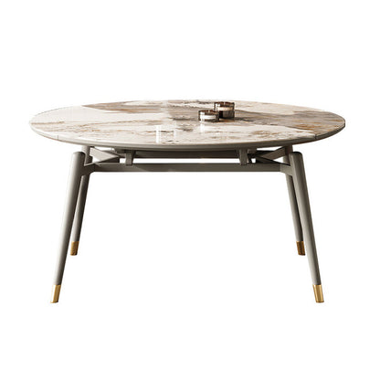 Dining Room Dinner Table Extendable 4 Legs Kitchen Dining Table Without Chairs Clearhalo 'Dining Tables & Seating' 'Dining Tables' 'dining_table' 'furn' 'furn_dining_table' 'Furniture' 'Kitchen & Dining Furniture' 6956471