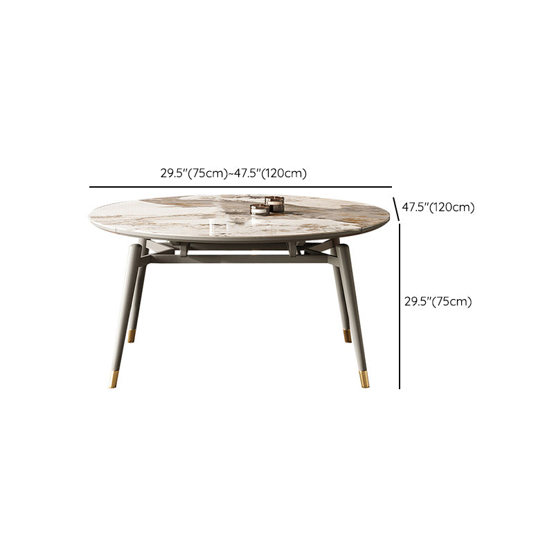 Dining Room Dinner Table Extendable 4 Legs Kitchen Dining Table Clearhalo 'Dining Tables & Seating' 'Dining Tables' 'dining_table' 'furn' 'furn_dining_table' 'Furniture' 'Kitchen & Dining Furniture' 6956478