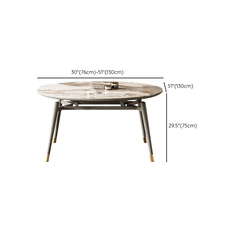 Dining Room Dinner Table Extendable 4 Legs Kitchen Dining Table Clearhalo 'Dining Tables & Seating' 'Dining Tables' 'dining_table' 'furn' 'furn_dining_table' 'Furniture' 'Kitchen & Dining Furniture' 6956479