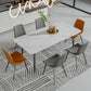 Moderne eetkamer diner keukentafel 4 poten stenen eettafel