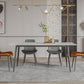 Moderne eetkamer diner keukentafel 4 poten stenen eettafel