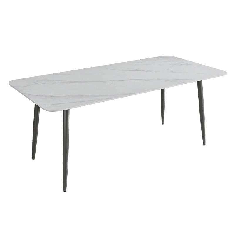 Moderne eetkamer diner keukentafel 4 poten stenen eettafel