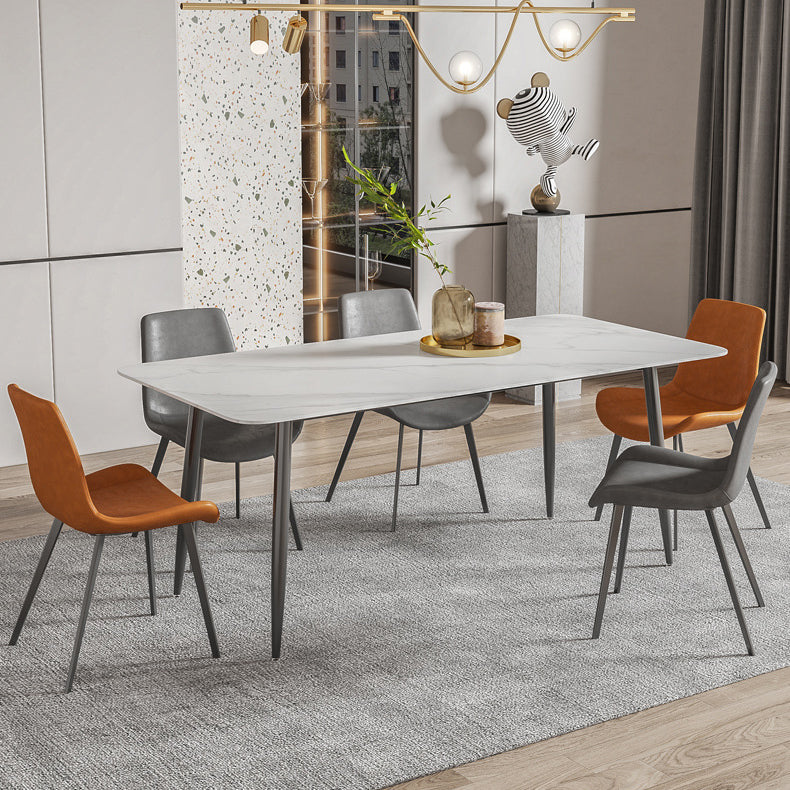 Moderne eetkamer diner keukentafel 4 poten stenen eettafel
