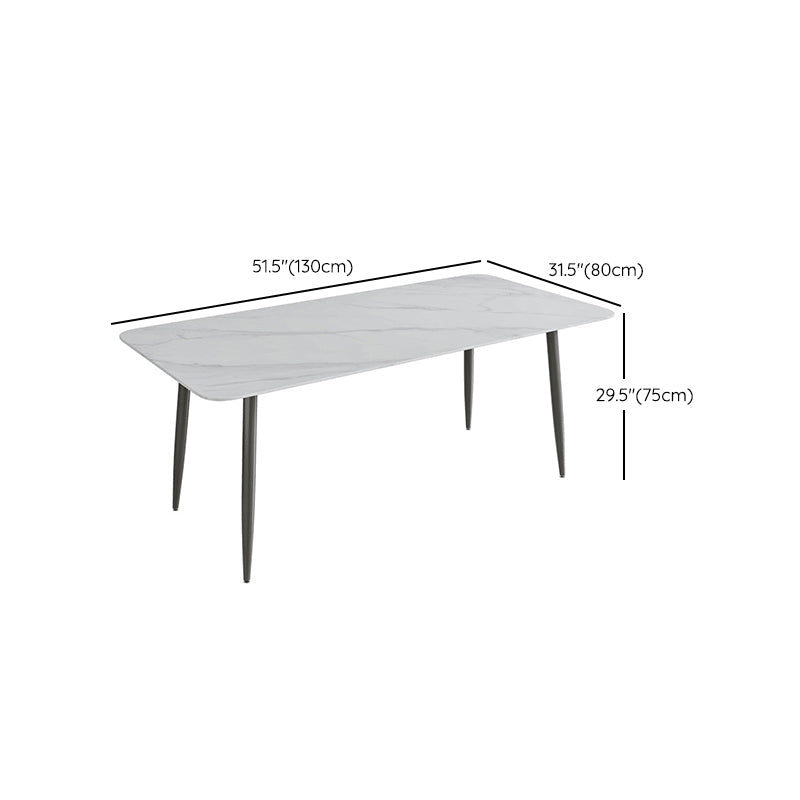 Moderne eetkamer diner keukentafel 4 poten stenen eettafel